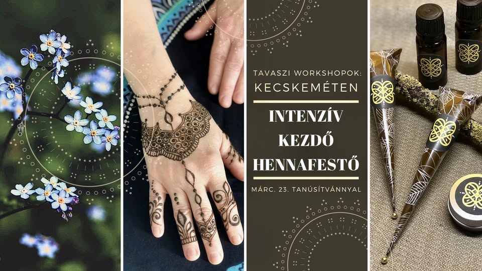 Kecskemét ⚘ Intenzív Kezdő Hennafestő workshop