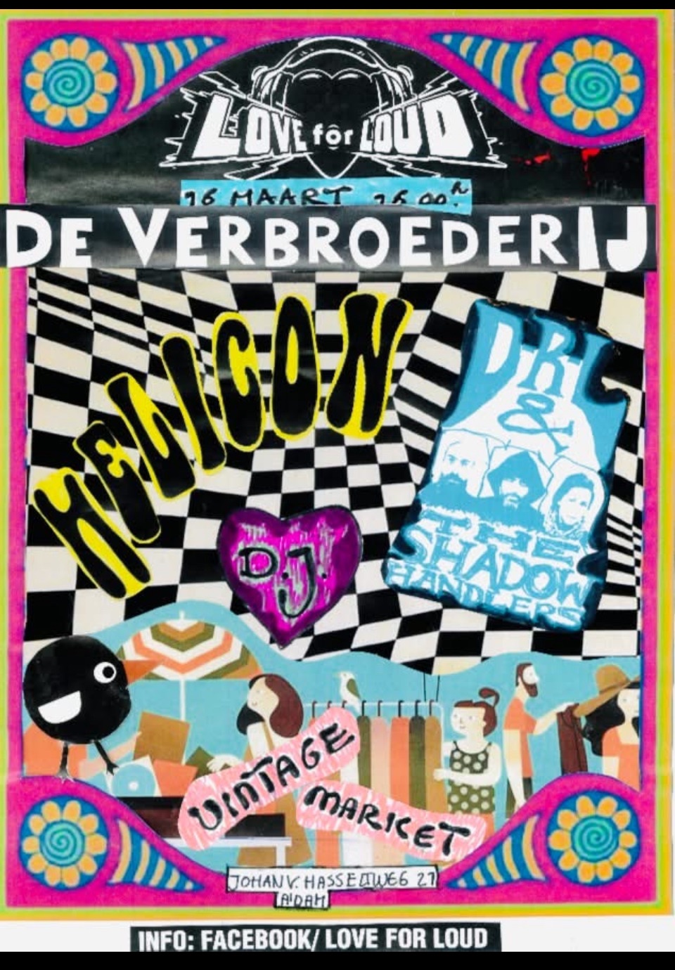 Helicon + DRL & The Shadow Handlers + DJ Hans Plasma + vintage 60/70's market