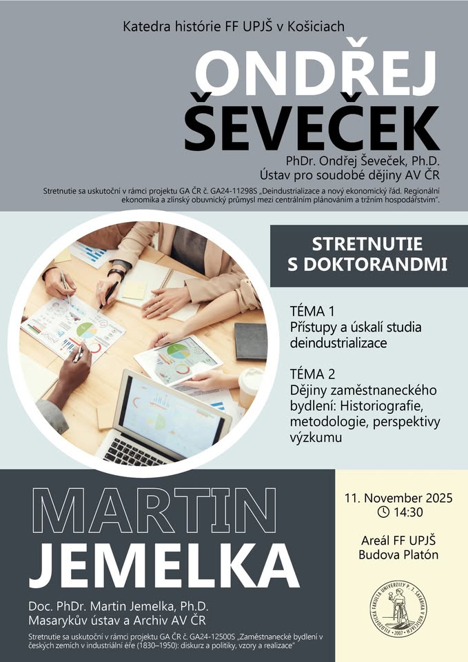 Stretnutie s doktorandmi - Martin Jemelka a Ondřej Ševeček