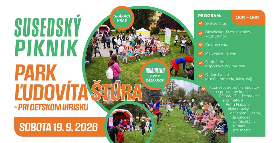 Susedský piknik - Park Ľudovíta Štúra