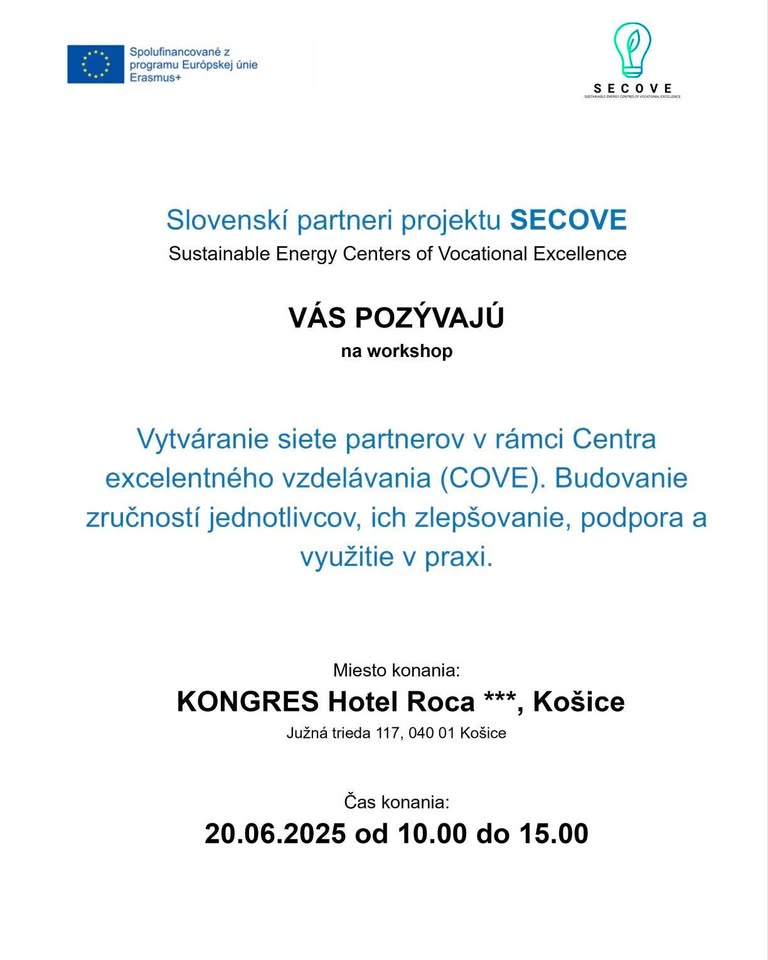 Workshop - Vytváranie siete partnerov v rámci Centra excelentného vzdelávania (COVE).