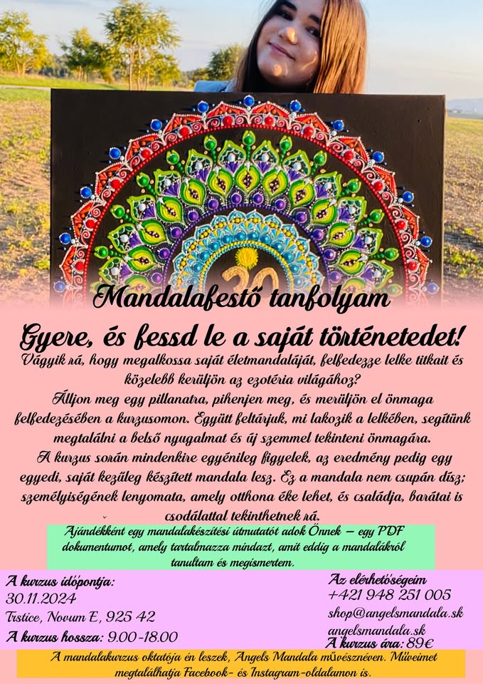 Mandalafestő tanfolyam Gyere, és fessd le a saját történetedet!