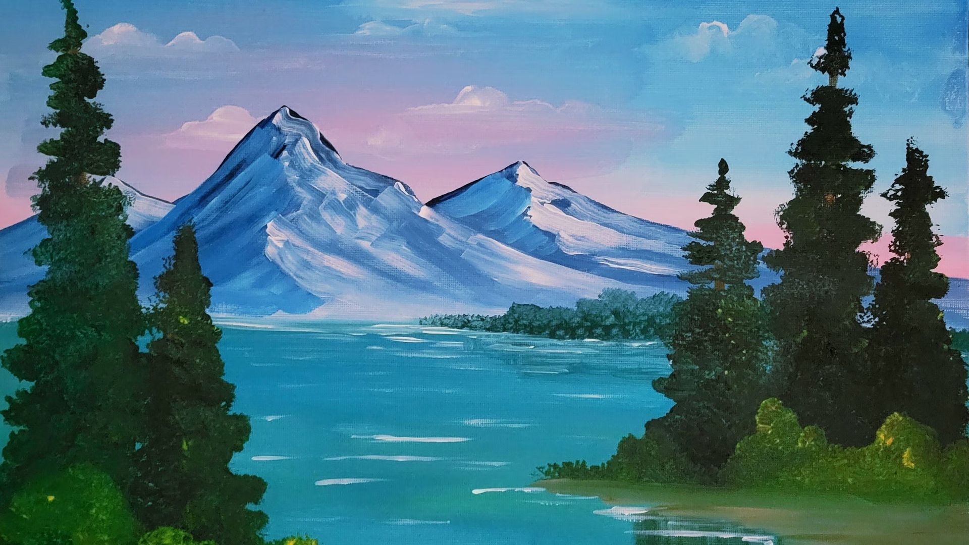 Bob Ross Happy Trees Paint Party