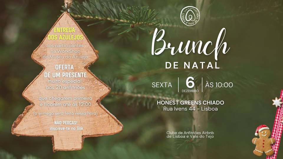 Brunch de Natal dos Anfitriões Airbnb de Lisboa e Vale do Tejo