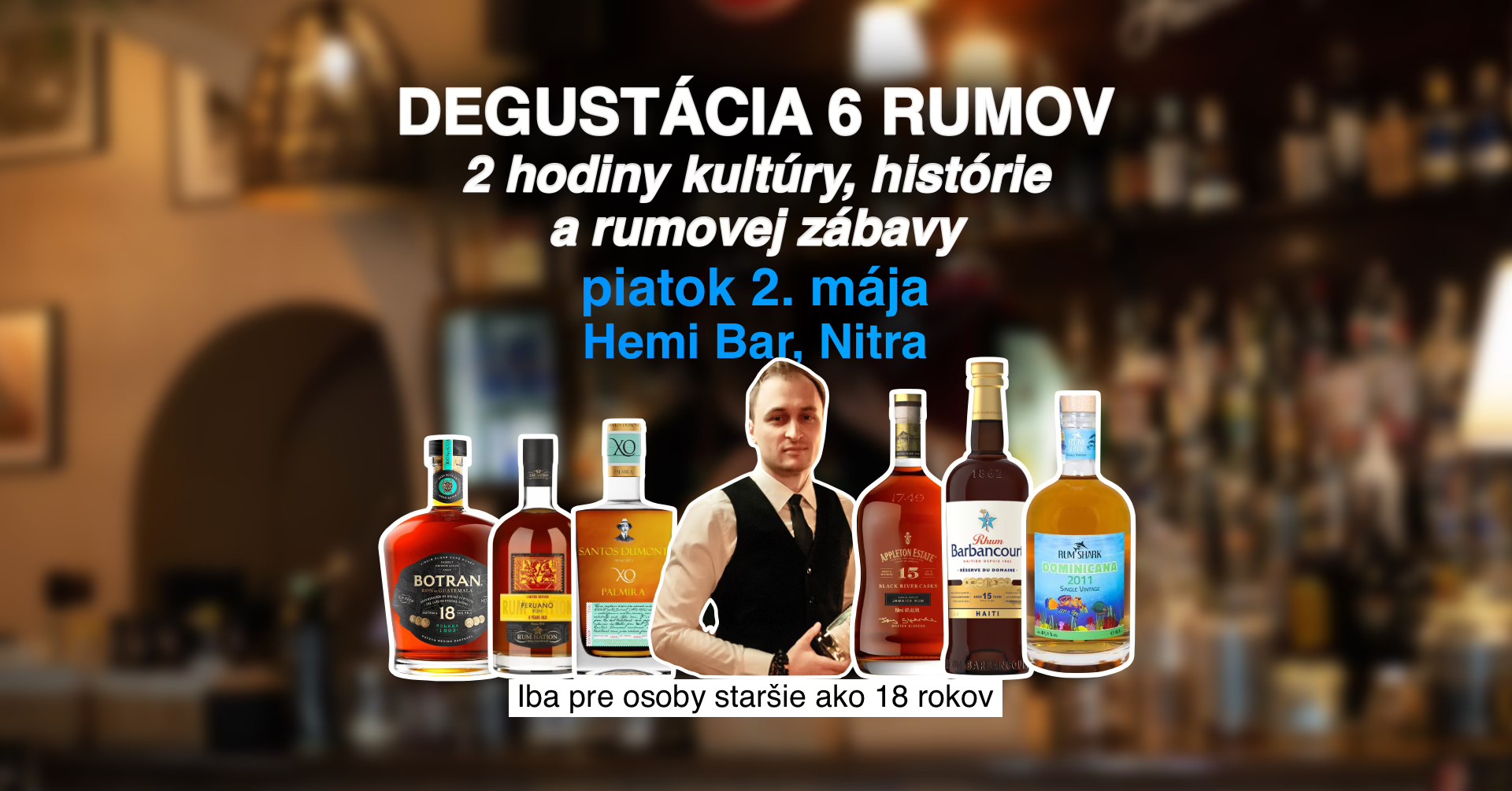 Zážitková Degustácia Rumu v Nitre - z Guatemaly až do Brazílie