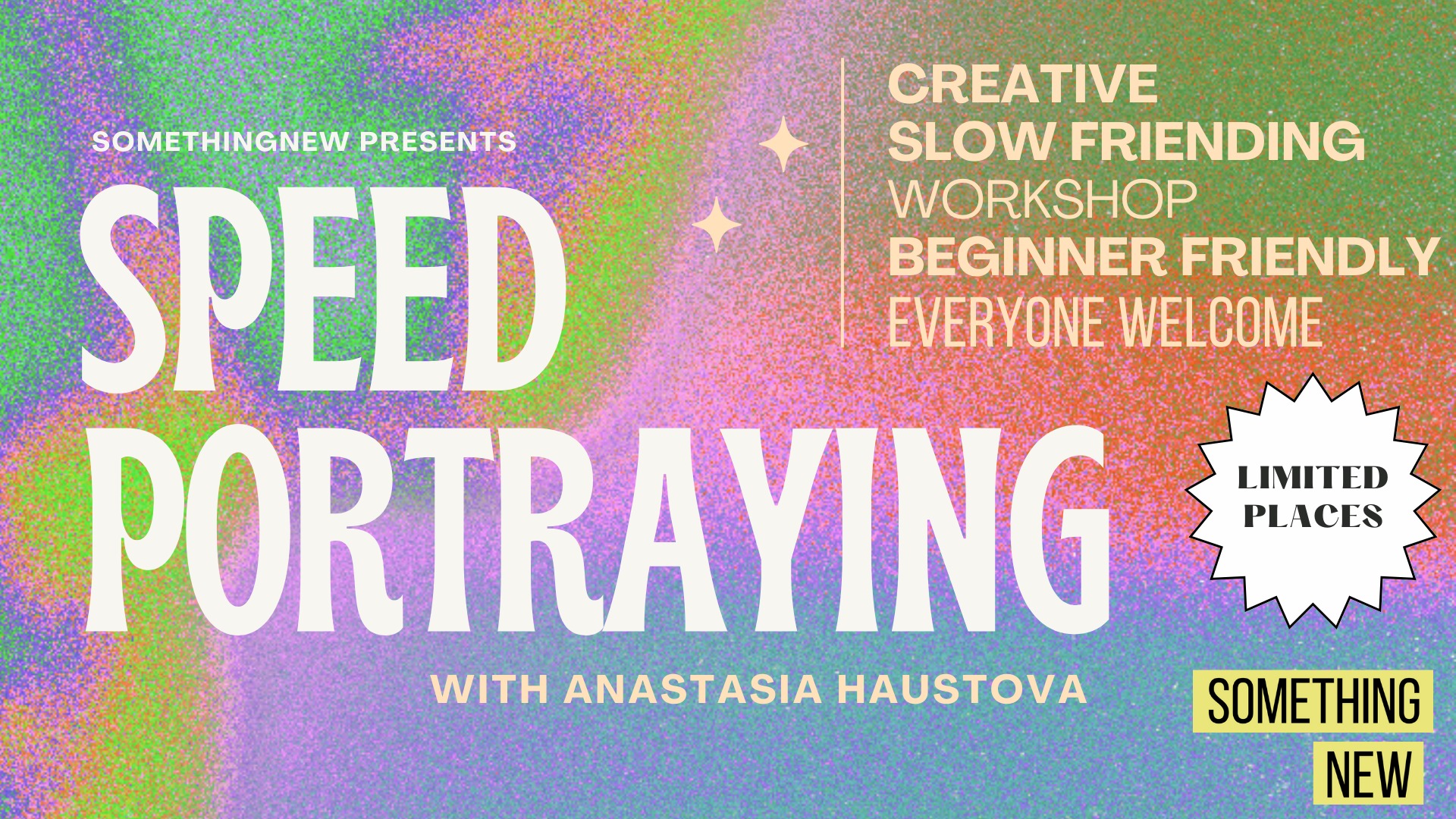 SPEED PORTRAYING (creative slow friending & workshop) - Registration required