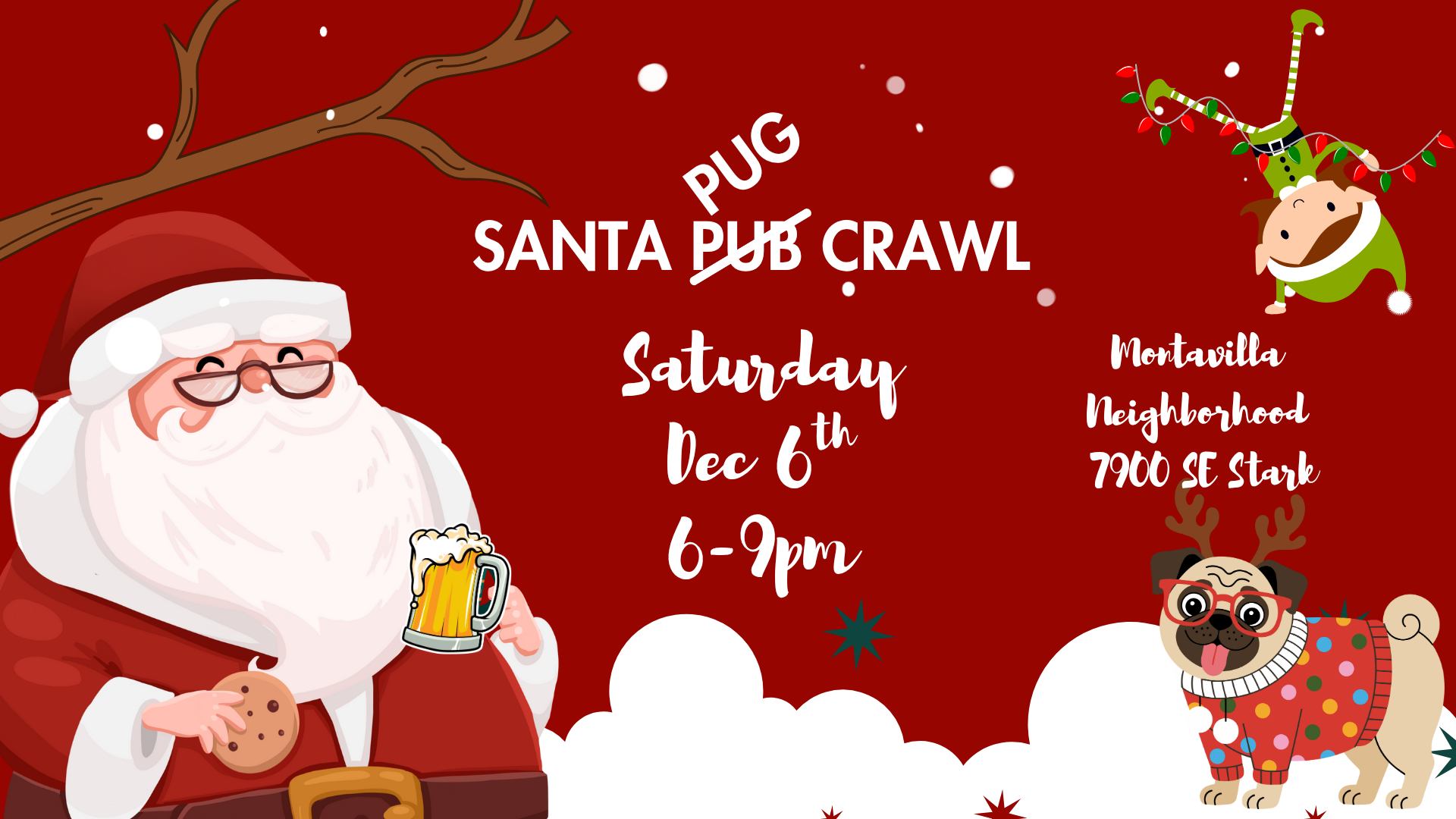 Santa Pug Crawl