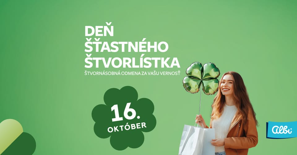 Deň šťastného štvorlístka v ALBI predajniach