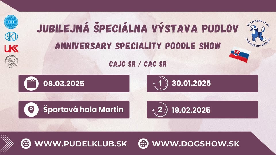 Jubilejná špeciálna výstava pudlov 2025