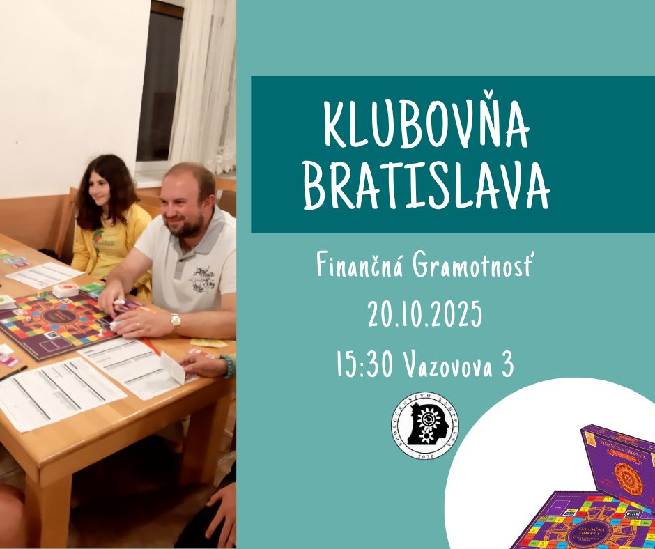 Klubovňa Bratislava - Finančná gramotnosť
