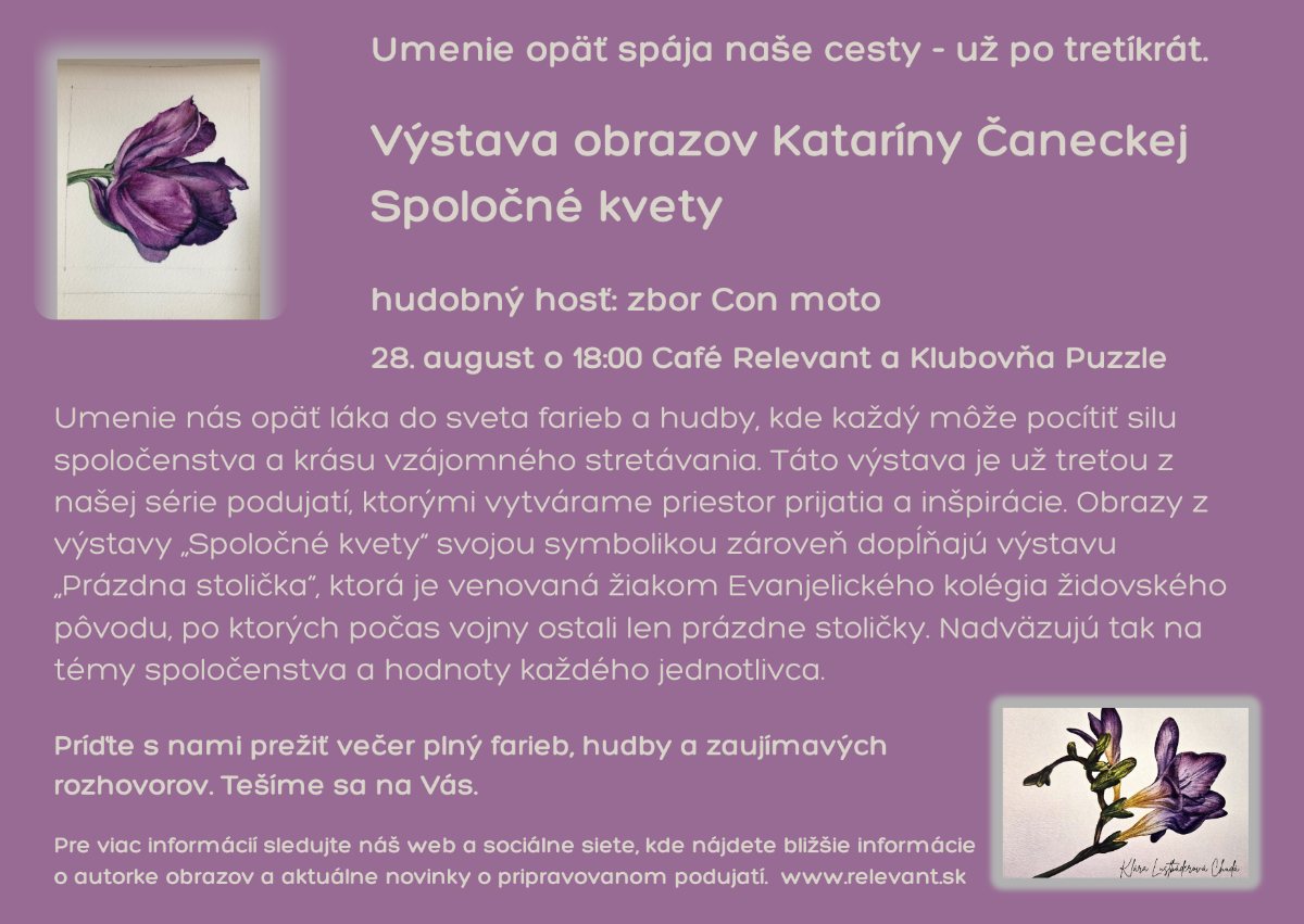 Vernisáž: Katarína Čanecká - Spoločné kvety