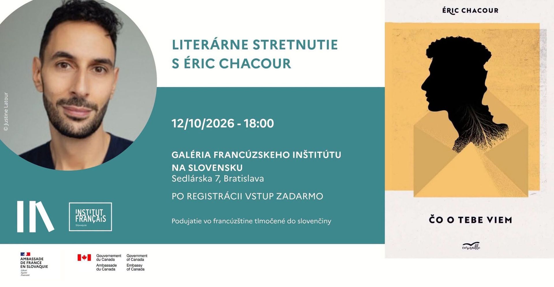LITERÁRNE STRETNUTIE s ÉRIC CHACOUR