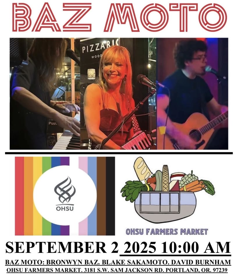 BAZ MOTO TRIO OHSU FARMERS MARKET SEPTEMBER 2 2025 12:00 PM