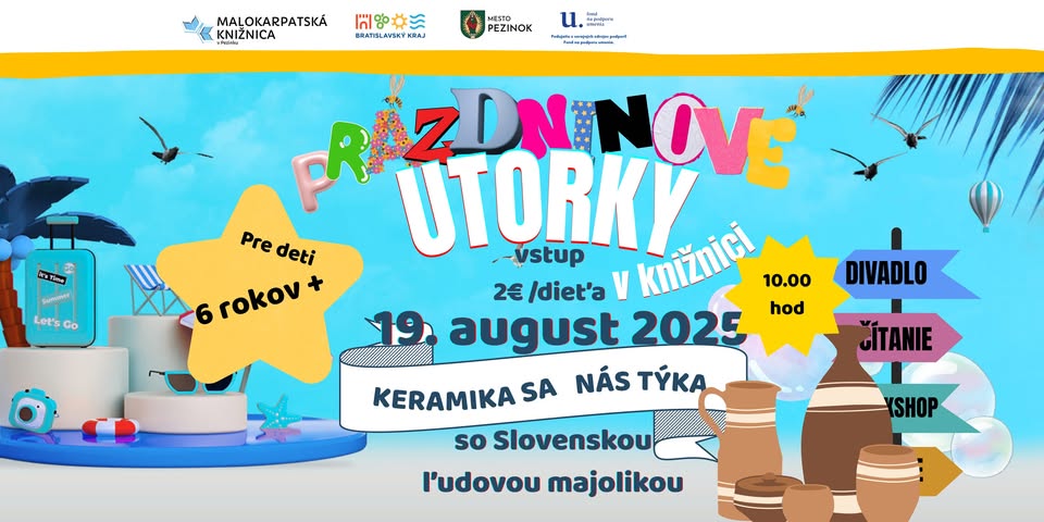 Prázdninové utorky v knižnici: Keramika sa nás týka so Slovenskou ľudovou majolikou