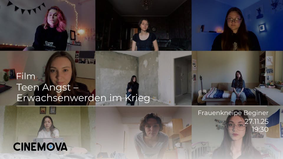 Einladung 27.11 19:30: Filmvorführung „Teen Angst” – Erwachsenwerden im Krieg