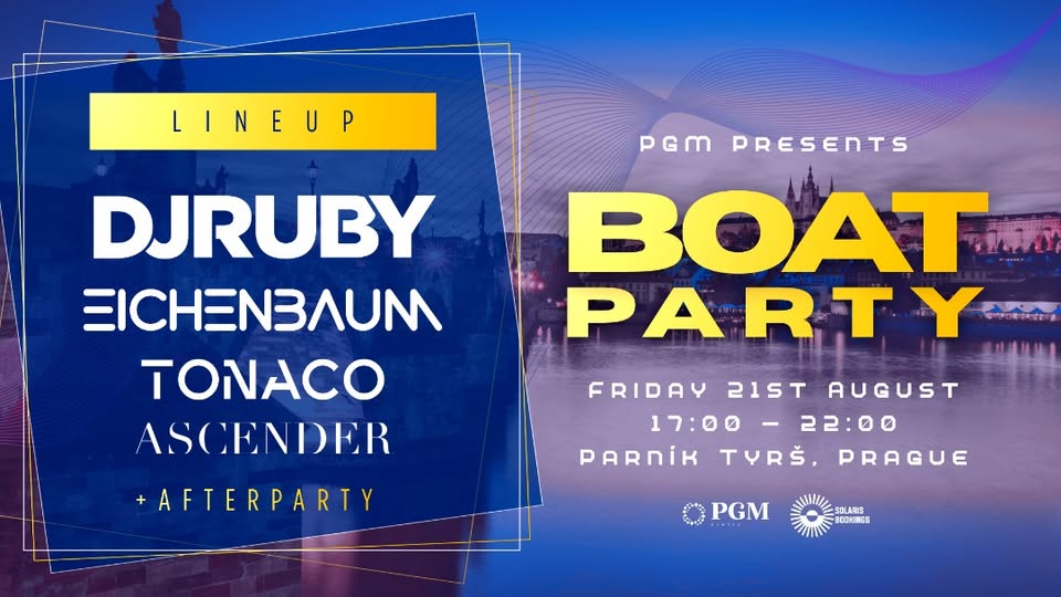 PGM Boat Party with DJ Ruby, Eichenbaum, Tonaco and more
