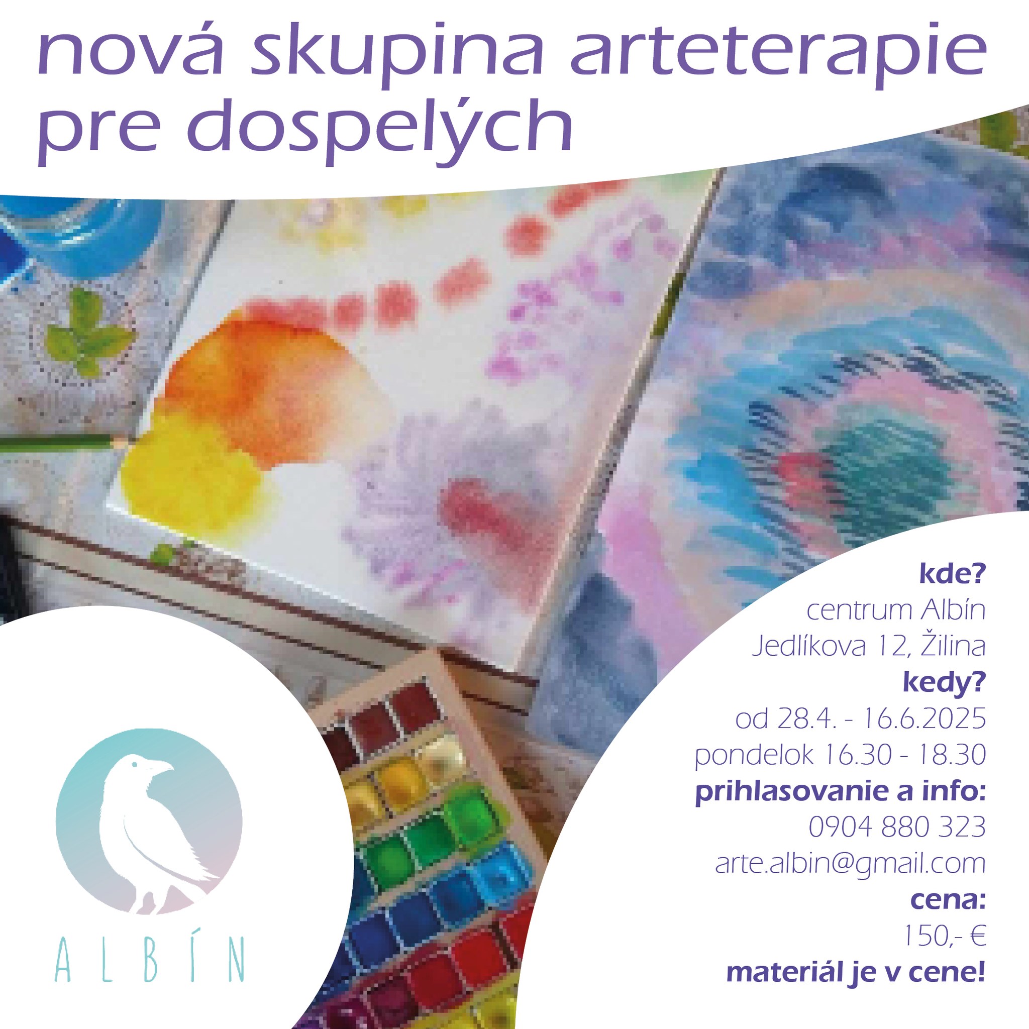 Arteterapia pre dospelých 28.4. - 16.6.2025