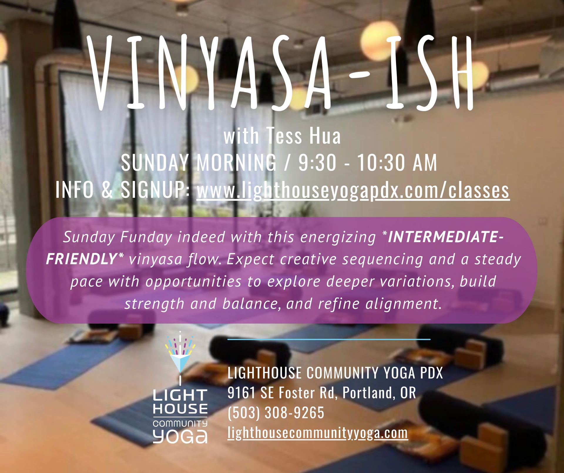 Vinyasa-ish (Sunday Morning) @ Lighthouse Community Yoga PDX