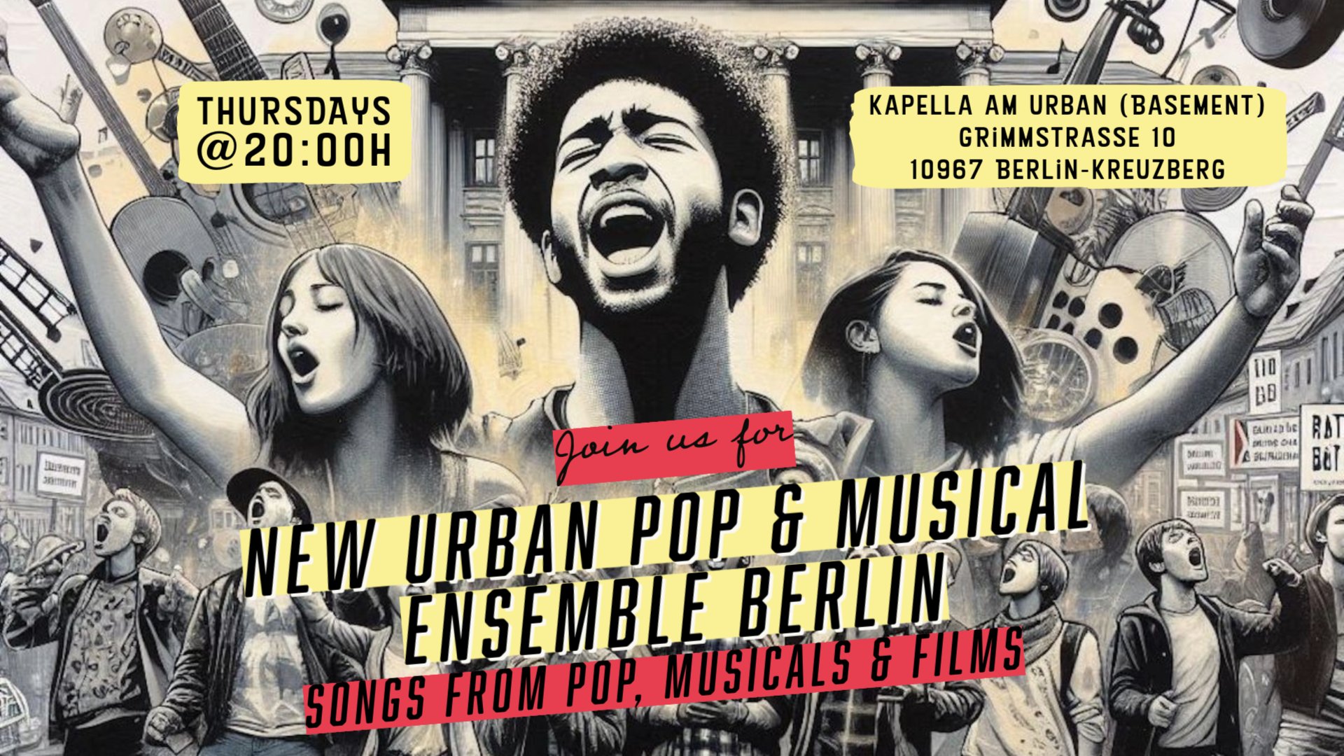 New Urban Pop- & Musical Ensemble in Kreuzberg – Rehearsal