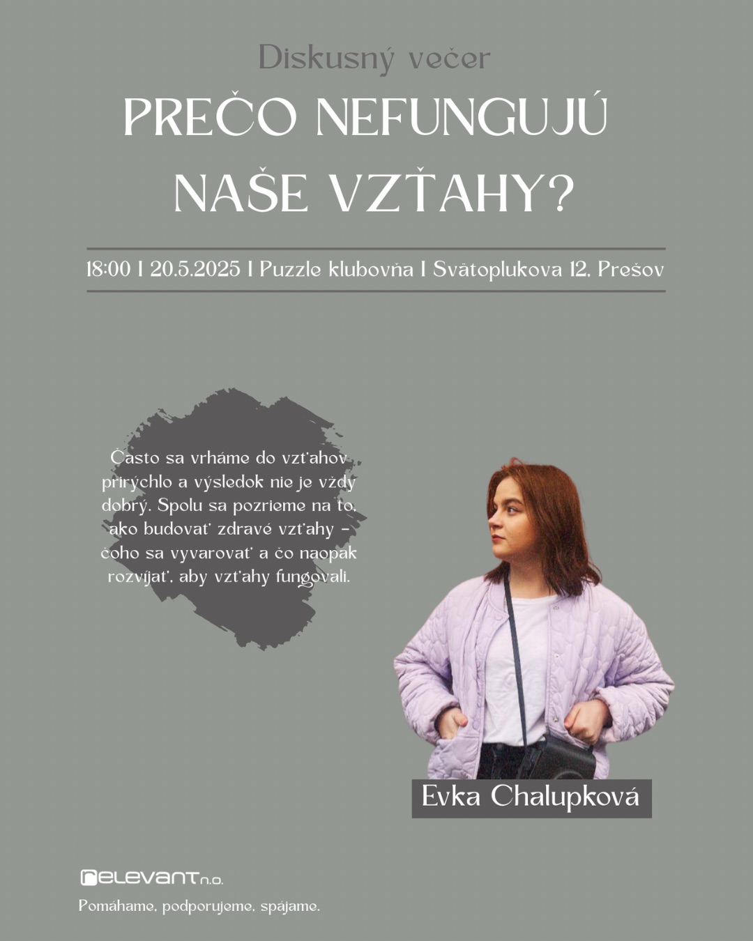 Diskusný večer: Prečo nefungujú naše vzťahy?
