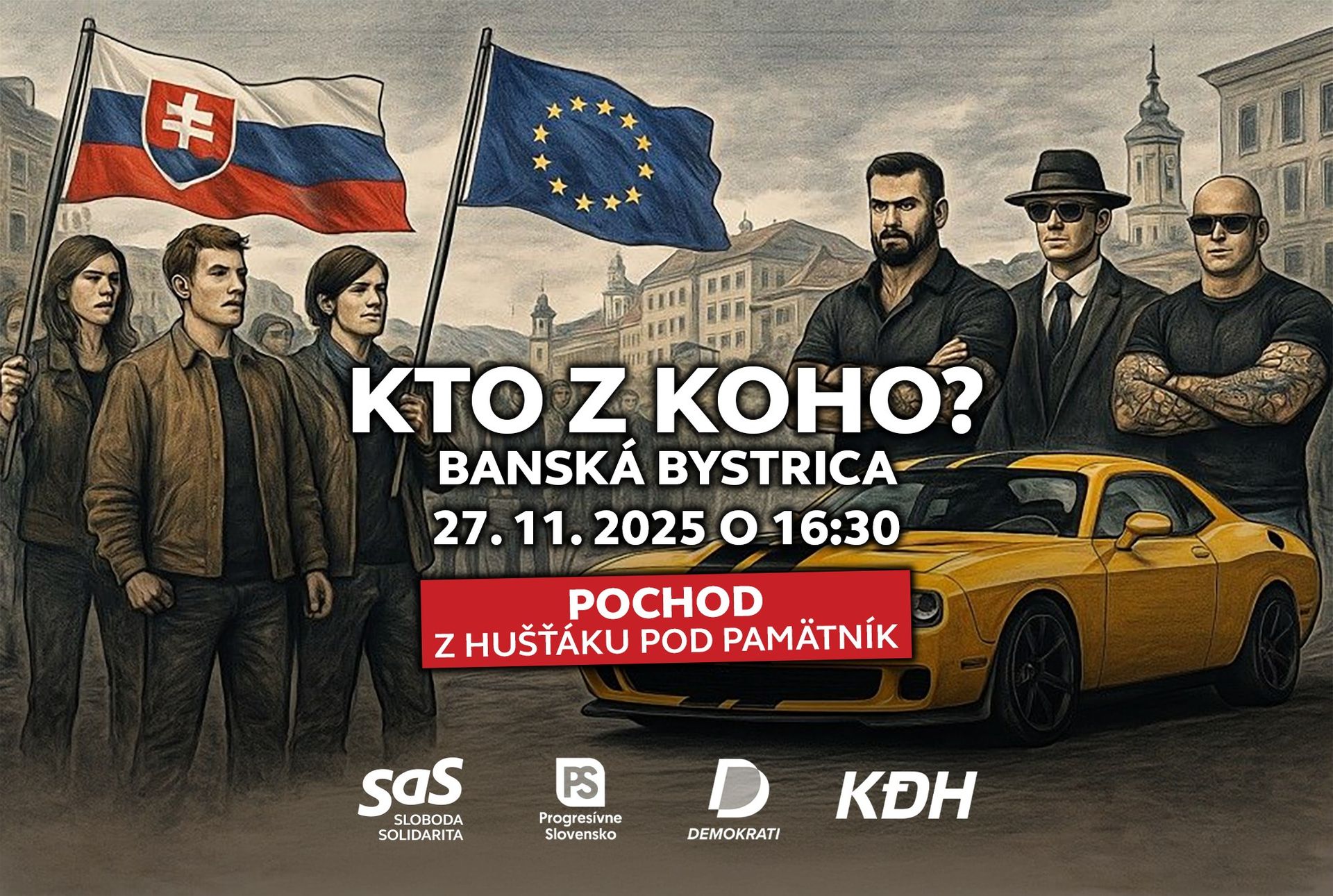 BANSKÁ BYSTRICA: Pochod k pamätníku SNP