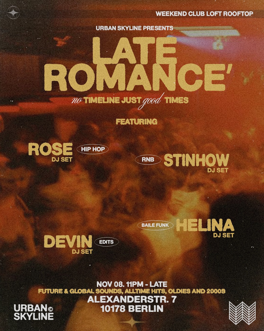 URBAN SKYLINE presents: LATE ROMANCE PARTY
