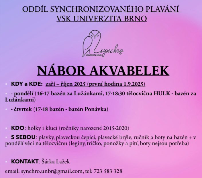Nábor nových akvabel