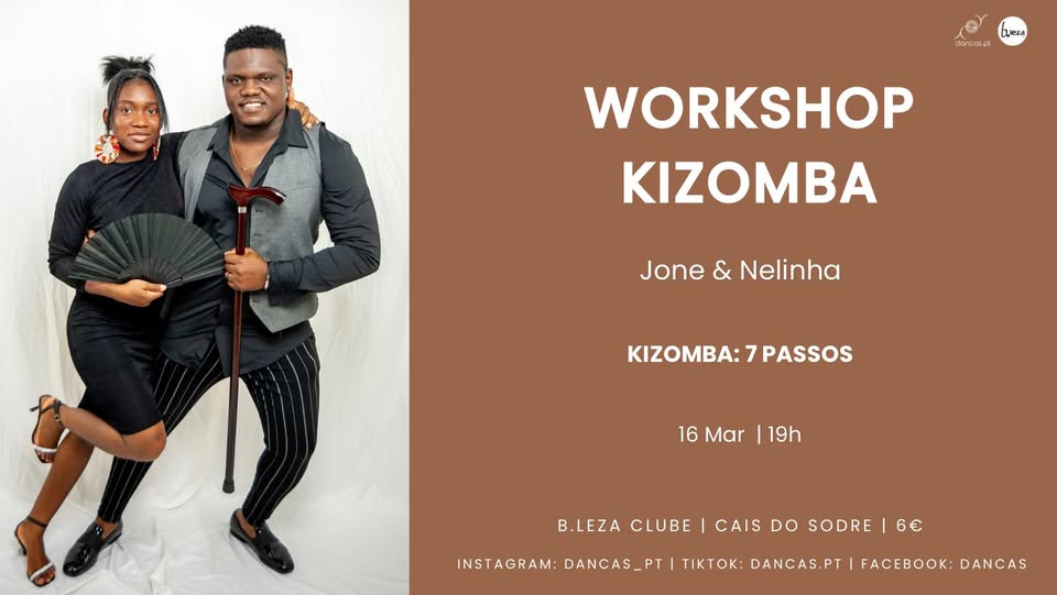 Danças no B.leza | 16 Mar | Kizomba: 7 Passos | Jone & Nelinha