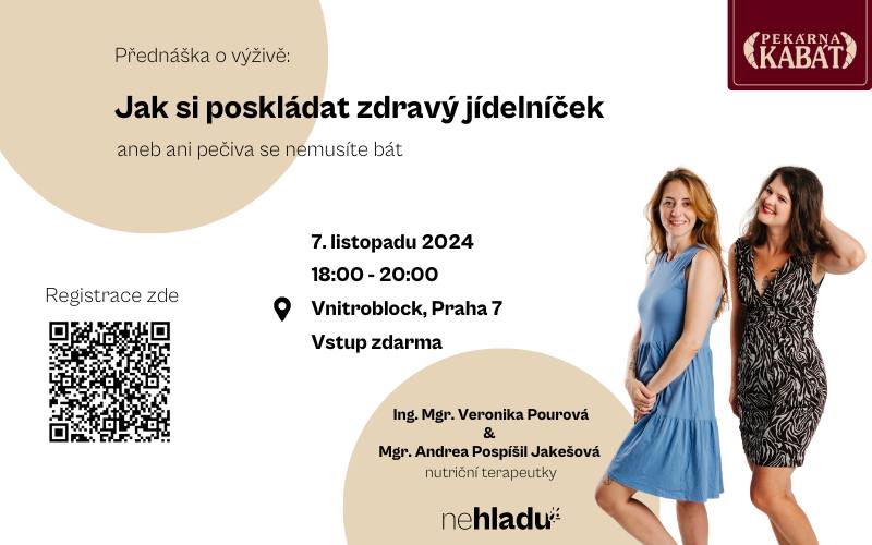 Přednáška zdarma: Jak si poskládat zdravý jídelníček aneb ani pečiva se nemusíte bát