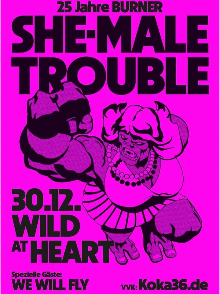 She Male Trouble Punk-Rock Bln We Will Fly HC - Punk Bln
