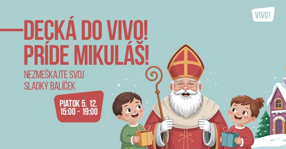 Mikuláš vo VIVO! rozdáva balíčky pre deti