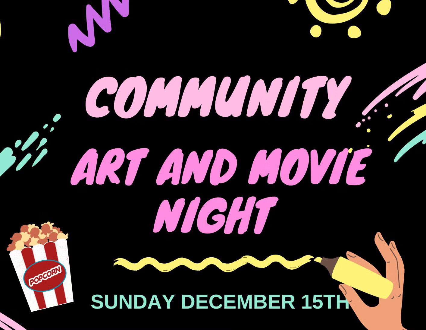 Community art and movie night