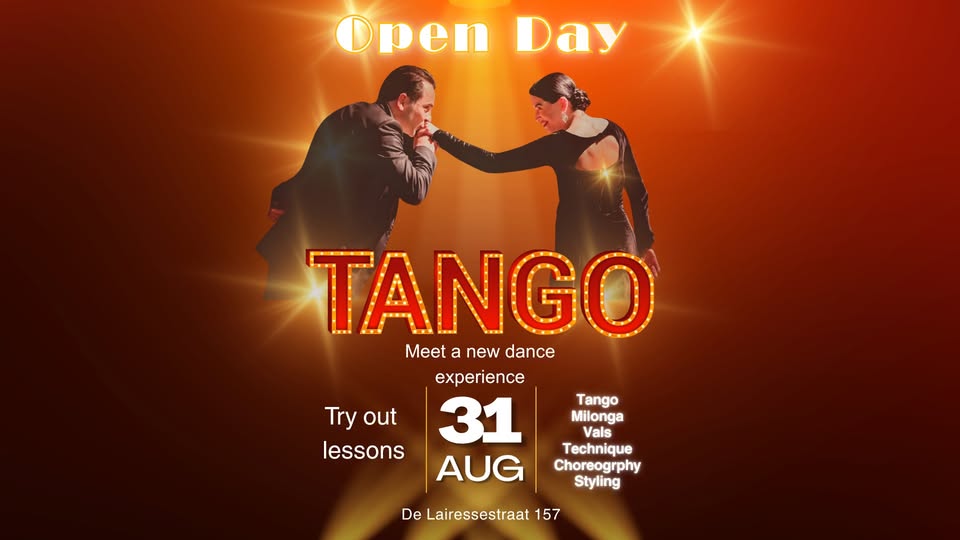 Open Day Argentine Tango dance in Amsterdam