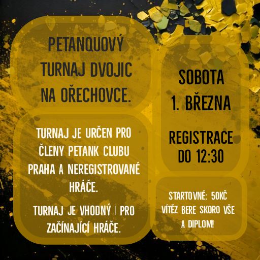 Petanquový turnaj dvojic na Ořechovce