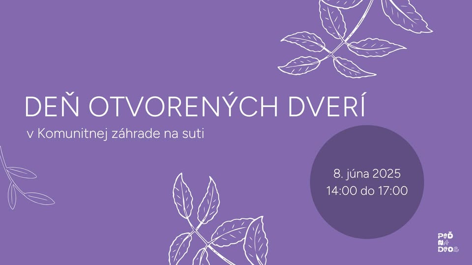DEŇ OTVORENÝCH DVERÍ V KOMUNITNEJ ZÁHRADE NA SUTI