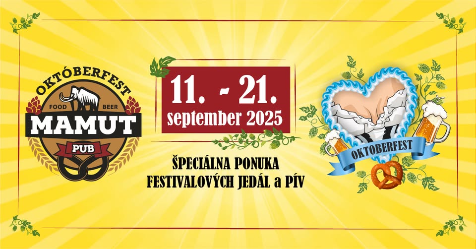 🥨 OKTÓBERFEST 2025 v Mamute 🍻