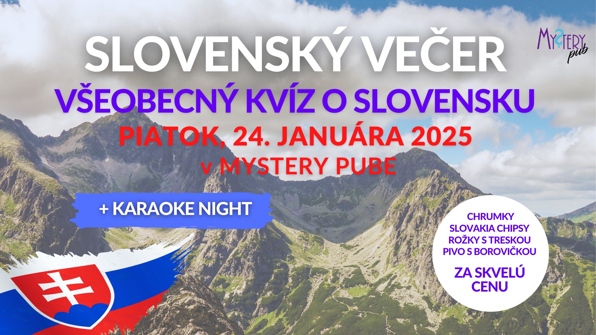 Všeobecný kvíz o Slovensku - slovenský tematický večer