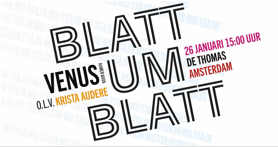 Concert Venus "Blatt um Blatt" Amsterdam