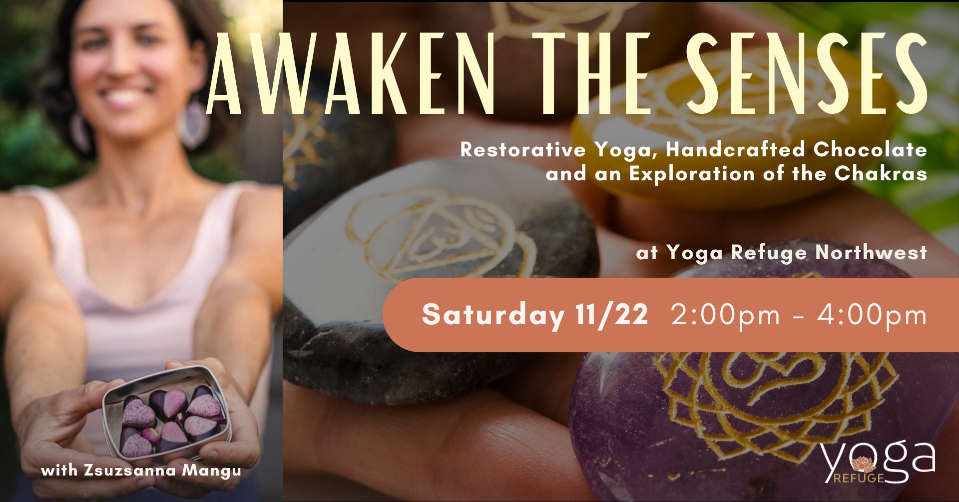 Northwest: Awaken the Senses: Restorative Yoga, Handcrafted Chocolate & Exploration of the Chakras