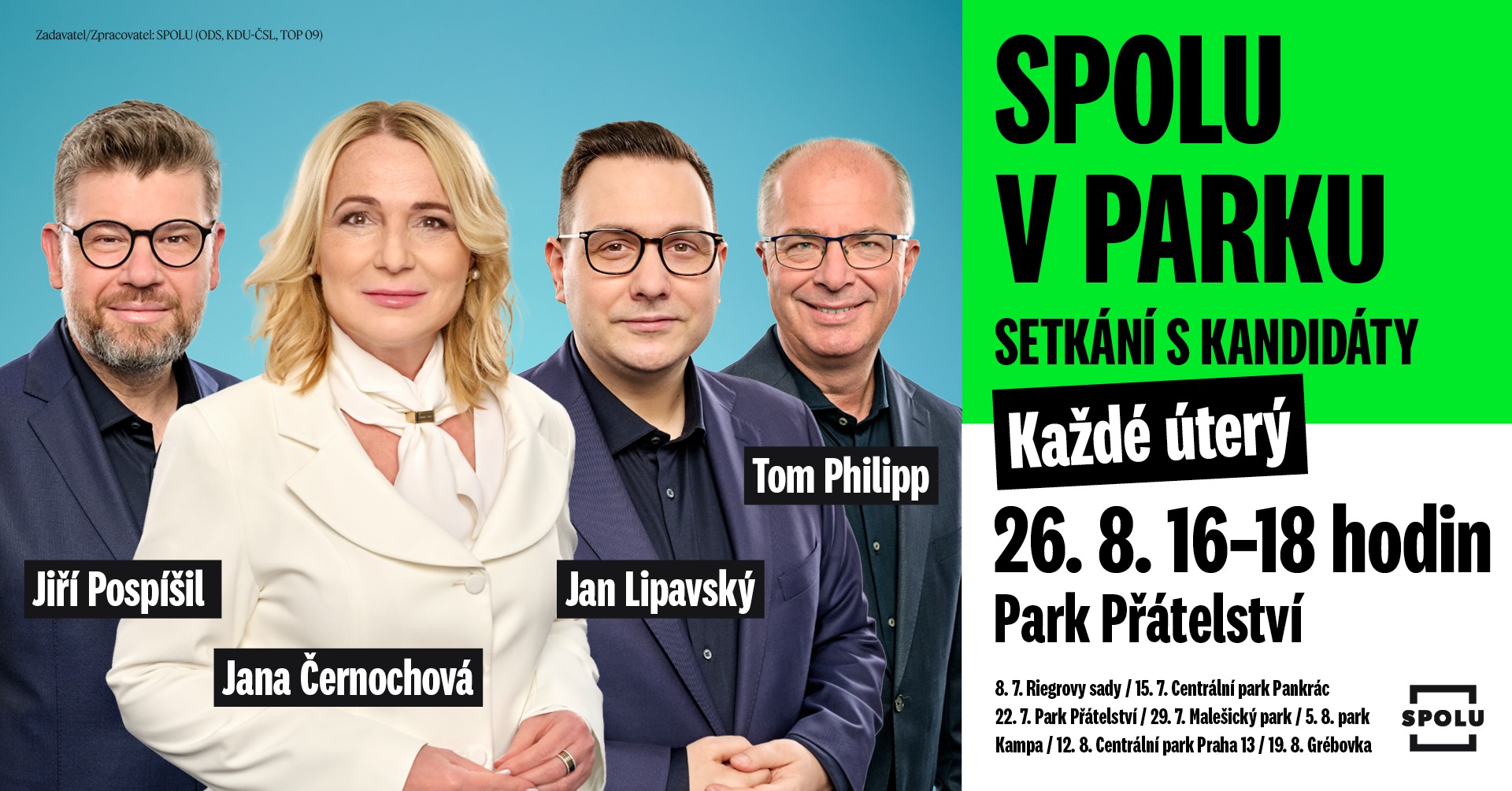 Setkání s kandidáty SPOLU v Parku Přátelství