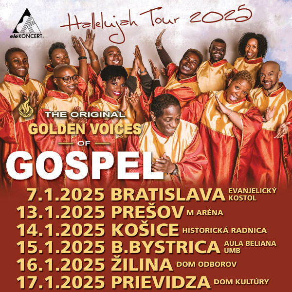 The GOLDEN VOICES OF GOSPEL /USA/, HALLELUJAH TOUR 2025 -  7.1.2025 - Bratislava