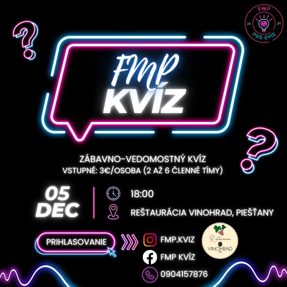 FMP Kvíz vo Vinohrade (5.12) 🍇