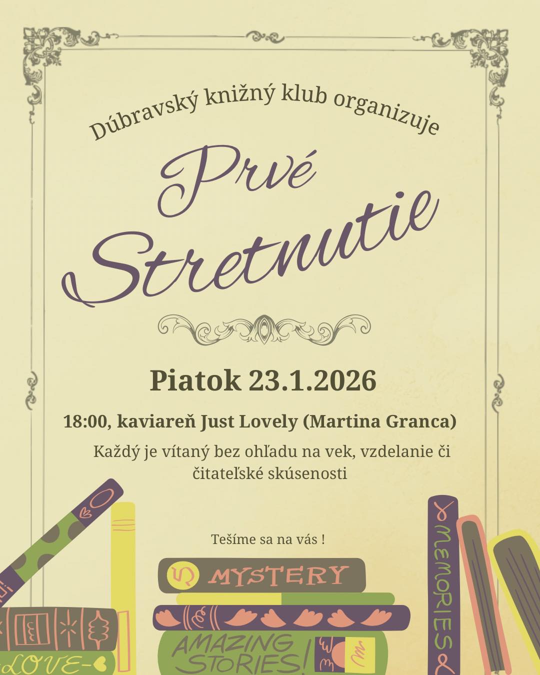 Prvé stretnutie knižného klubu Dúbravka