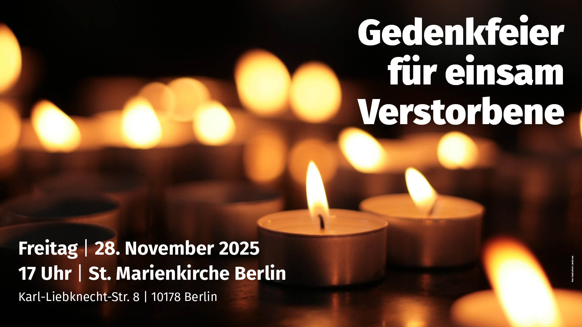 Gedenkfeier für einsam Verstorbene