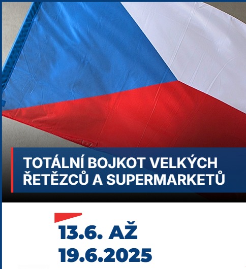 TOTÁLNÍ BOJKOT SUPERMARKETŮ, ČERPACÍCH STANIC A BANK PO CELÉ ČESKÉ REPUBLICE I NA SLOVENSKU