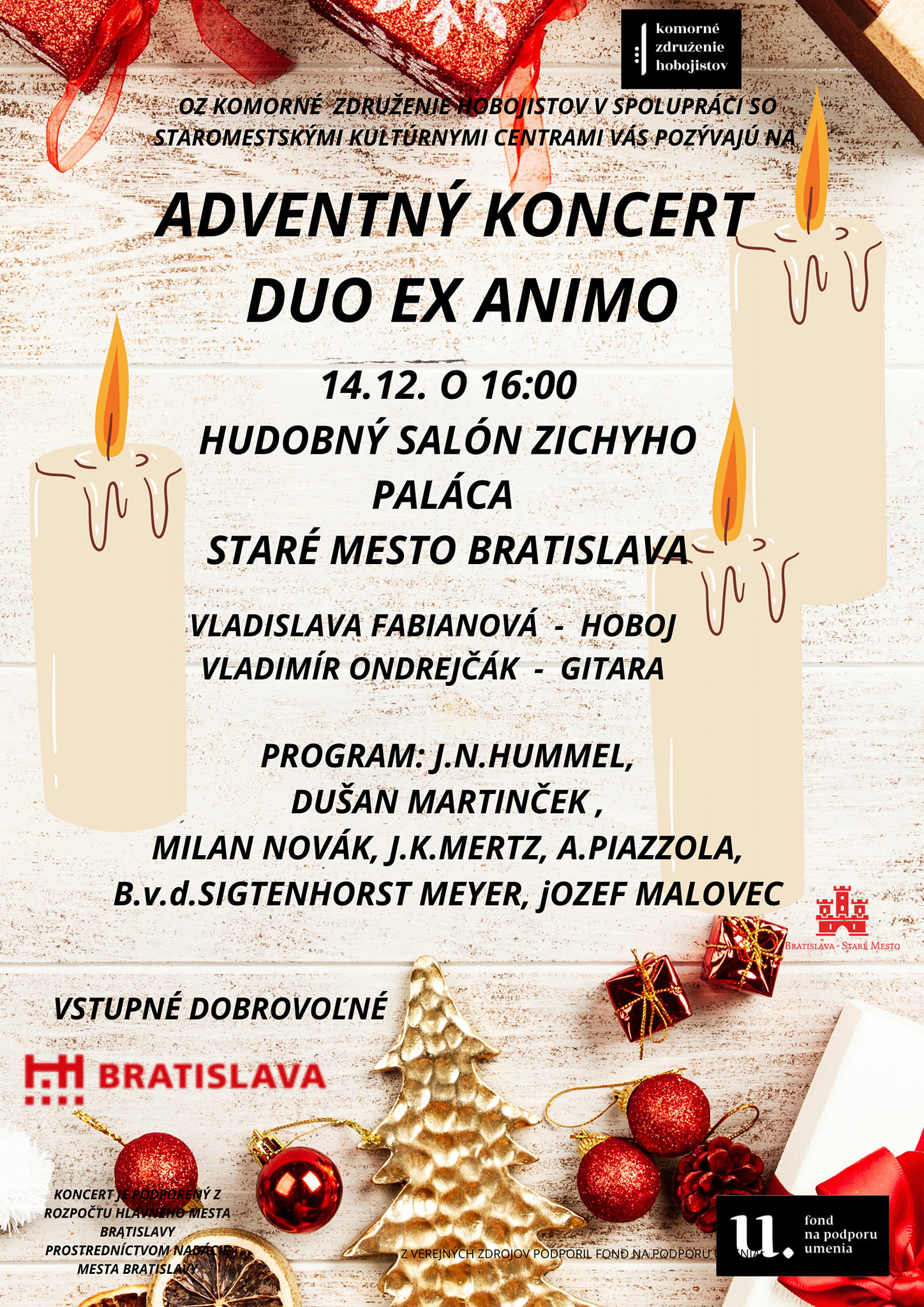 Adventný koncert - duo Ex Animo