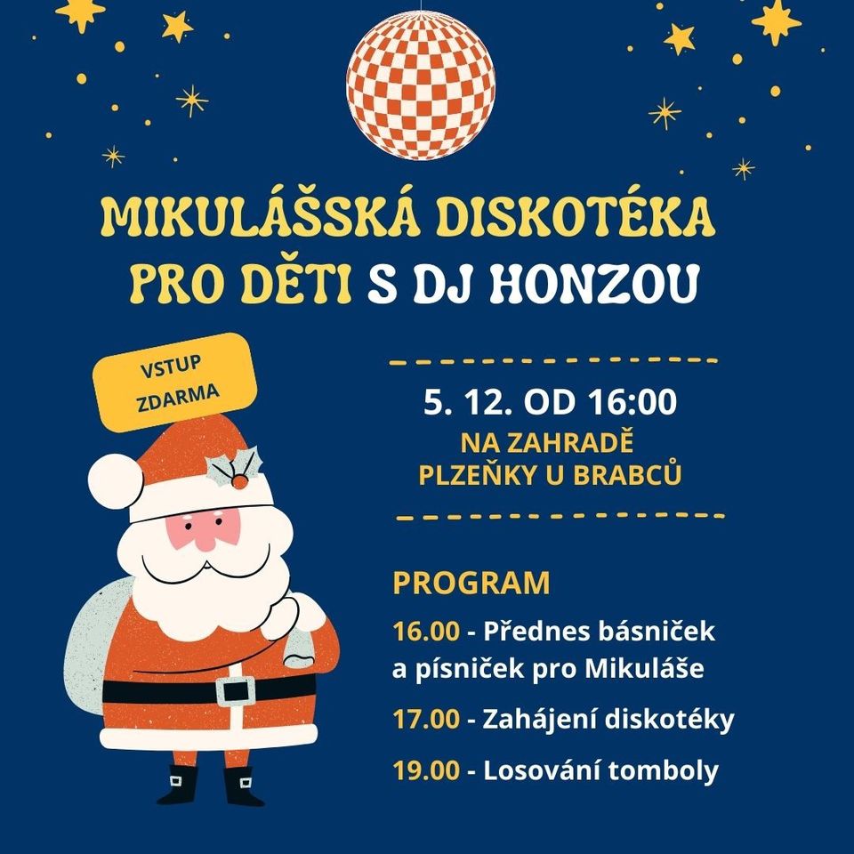 Mikulášská diskotéka pro děti