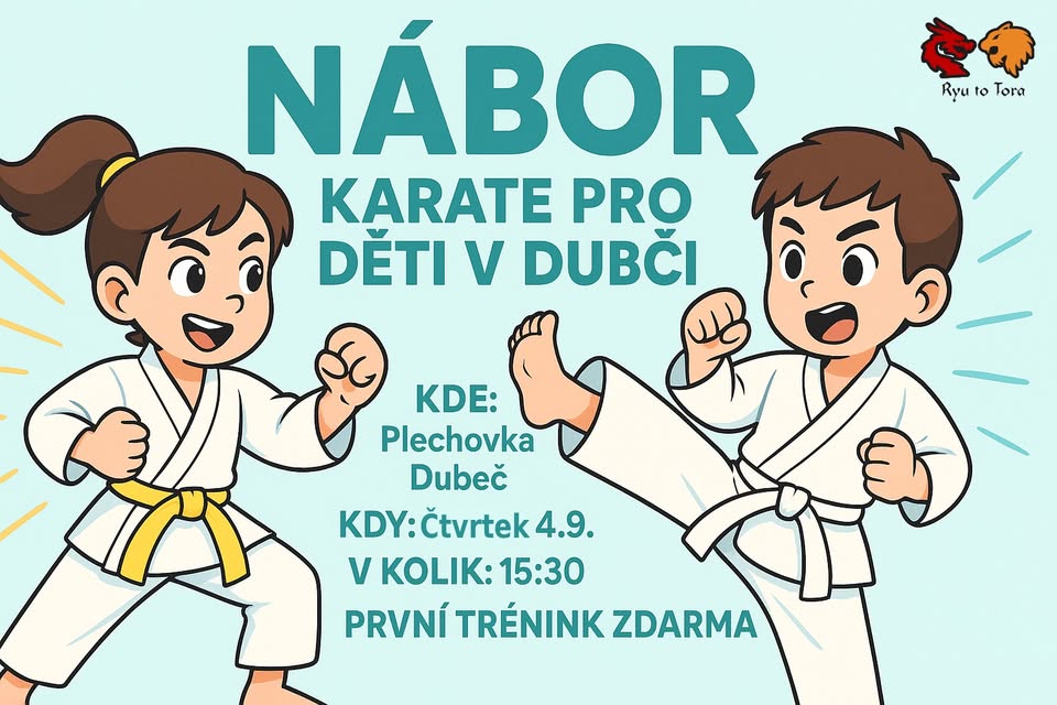 Nábor do karate klubu v Dubči