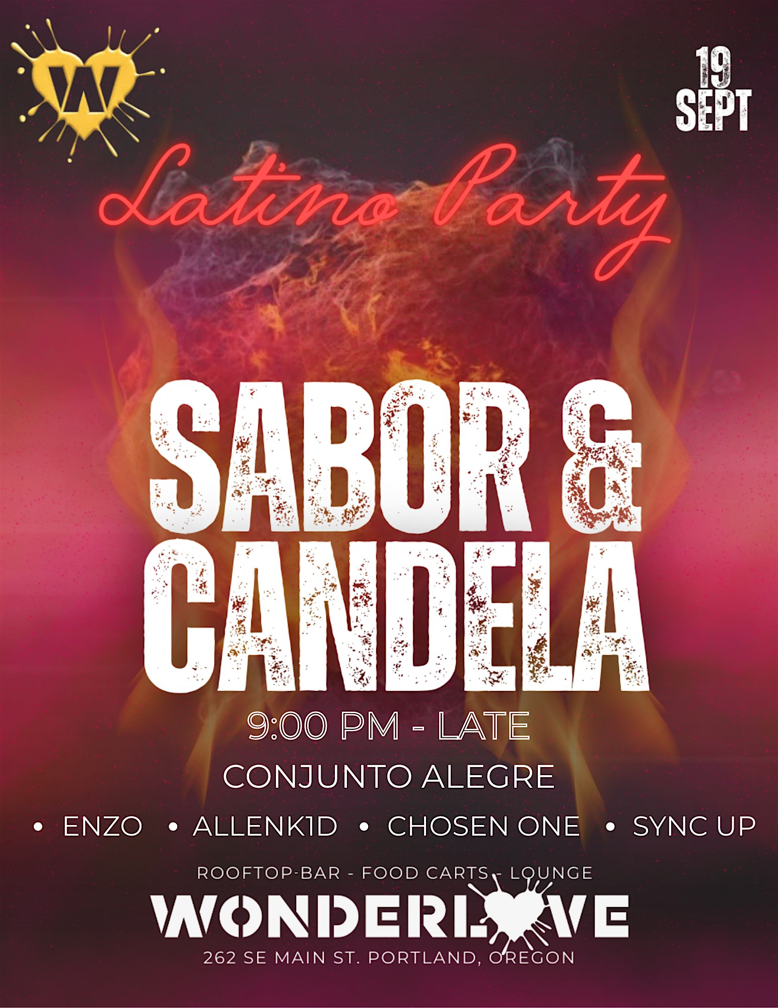Aji Grand Opening + Sabor y Candela Latin Party