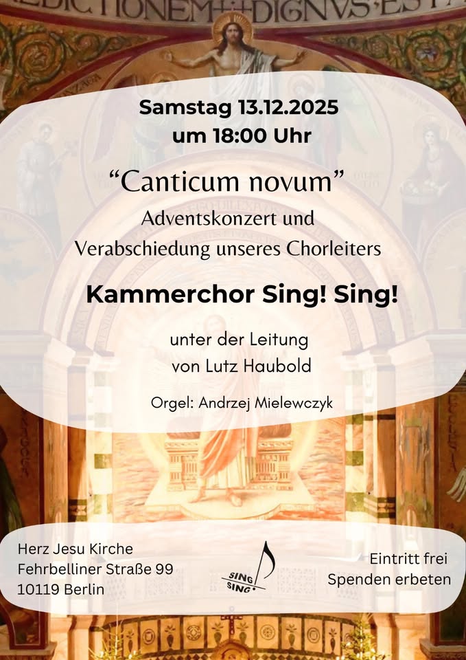 Canticum novum - Adventskonzert und Verabschiedung unseres Chorleiters